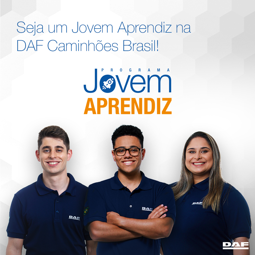 DAF Brasil abre vagas para Programa Jovem Aprendiz Administrativo